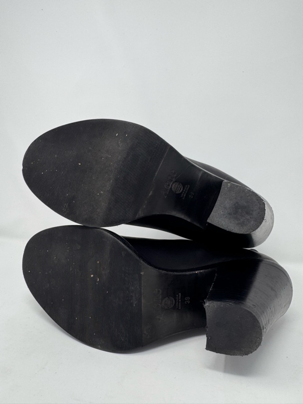 Acne Studios Size 39 US 9 Star Leather Heeled Black Chelsea Ankle Boots - Picture 11 of 14